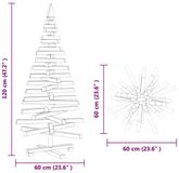vidaXL KOTKA Kerstboom, 120 cm, massief grenenhout, naturel