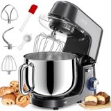 Merkloos Keukenmachine - Keukenrobot - 2000 W - 7,2 liter - RVS - Met kneedhaak, garde en spatbescherming