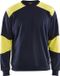 Blåkläder FR sweatshirt 3458-1760 - Marine/High Vis Geel - XS