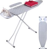 Merkloos Relaxdays Strijkplank - 131x33 cm - wit en grijs