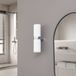 Lucande Basolo badkamer wandlamp, chroom, hoogte 31.5cm, glas, IP44