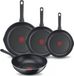 Tefal Day by Day Kochtopfset - Bratpfannen 20/24/28cm + Wokpfanne 28cm - Nicht geeignet für Induktion - Antihaftbeschichtung - Ausgießnasen - Aluminium - Schwarz