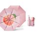 Beneunder BM397 Parapluie de Protection Solaire et Anti-UV en Revêtement Noir Renforcé Pliable en Trois Rose Pêche