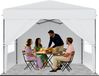 ACXIN Pop-up paviljoen, 3x3 meter, snelle opbouw met één druk op de knop, inklapbare feest- en tuintent, waterdicht en met UV-bescherming, inclusief 4 zijwanden, met draagtas – Wit