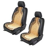 ZoneTech Zitkussen met houten kralen, 2-pack, premium kwaliteit, auto-massage, dubbel geregen houtkralen, zitkussen om de hele dag stressvrij te blijven