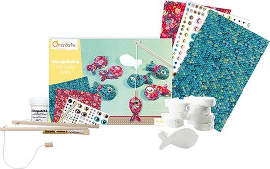Clairefontaine Avenue Mandarine Knutseldoos Decopatch Fishing Game
