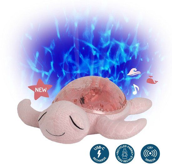 Cloud B Tranquil Turtle Pink Roze Schildpad Muzikale Babyprojector Oplaadbaar