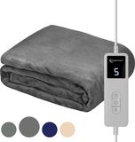 Sleep Comfort Elektrische Deken 1 persoons - 180x130 cm - Fleece - Grijs