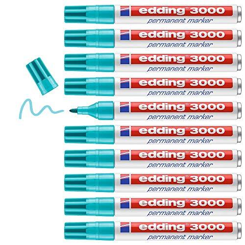 Edding permanent marker 3000 turkoois - 10 Stuks