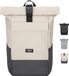 LARKSON Rugzak Dames Heren Beige Grijs - Nr. 4 - Rolltop Rugzak met Laptopvak voor Universiteit, Werk & Fiets - Grote Reistas - Waterafstotend