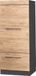 Vicco Hoge kast Fame-Line, Goudkleurig Eiken/Antraciet, 60 cm
