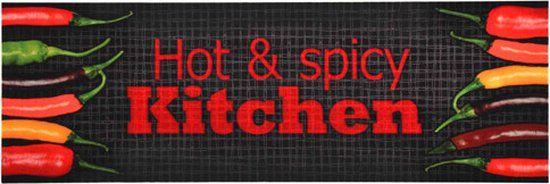 vidaXL Keukenmat Hot & Spicy 60x300 cm wasbaar