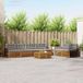 vidaXL - Bank loungeset - 6 zitplaatsen - Acacia hout - Naturel en lichtgrijs