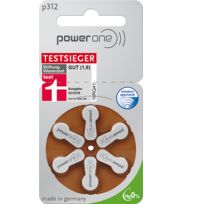 Power One p312 Hoorapparaatbatterijen - 6 stuks