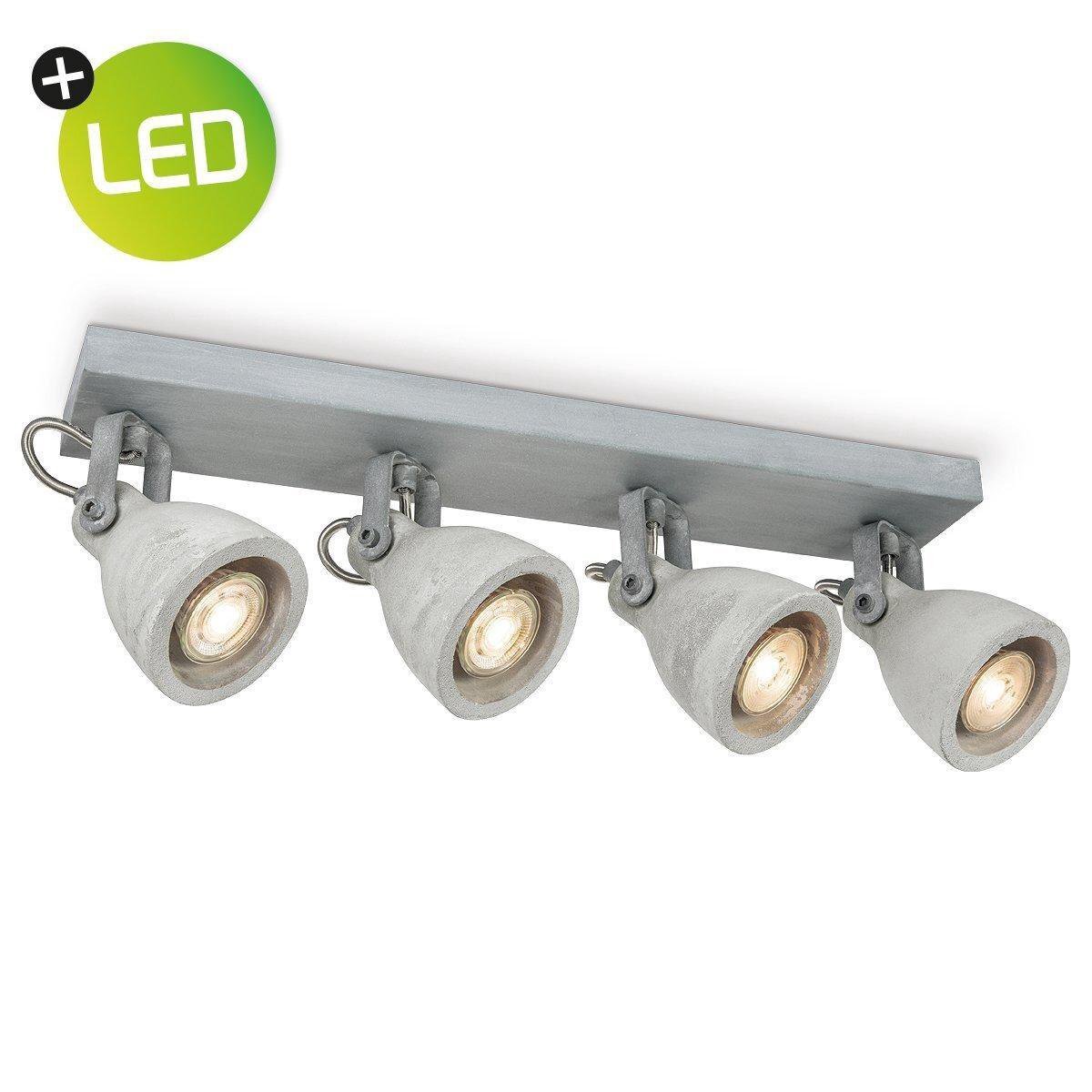 Home Sweet Home LED opbouwspot Vedi 4 lichts ? 48 cm - betongrijs