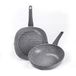 Moneta Sinfonia grillpan + wok ook voor inductie, coating versterkt met minerale deeltjes, Made in Italy