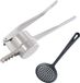 Westmark Spätzle-set, 2-delig, 1 spätzle-/aardappelpers met traditionele perforatie, spätzlechef + 1 pollepel, Gentle, gegoten aluminium/PA, zilver/zwart, 612022E8
