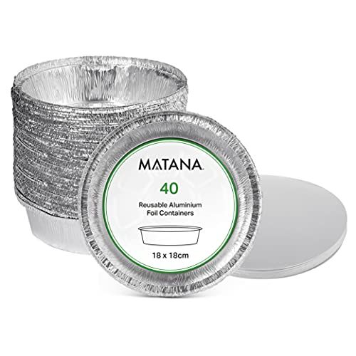 MATANA 25 Grote Wegwerp Aluminium Bakjes - 2000ml / 31x21cm - Sterk, Lekvrij & Praktisch - Koken, Bakken, Grillen, Invriezen