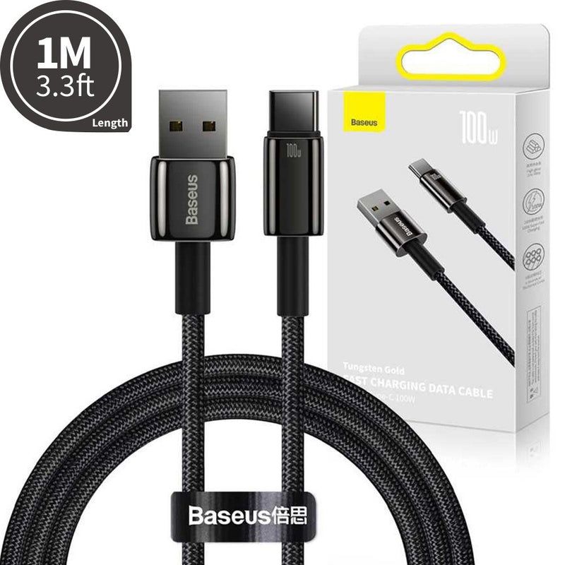 Baseus Tungsten Gold USB-C Cable - 1m - Black