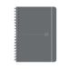 Oxford Identity Carnet B5, points, couverture rigide supplémentaire, 96 feuilles, gris