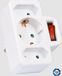 Merkloos / Sans marque Stopcontactsplitter - 1x - stopcontact adapter met 3 poorten en schakelaar - verdeelstekker