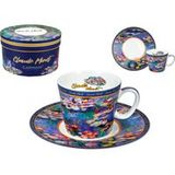 Carmani Tasse à expresso avec soucoupe, reproduction du tableau « Nymphéas » de Claude Monet