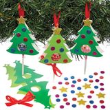 Baker Ross Kerstboom Lollyhouder Decoraties – Pakket van 10