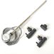 Terma Dual Fuel / Hybride Kit Standaard Élément chauffant 1200W, robinets de radiateur chromés pour tuyau de cuivre de 15 mm et adaptateur en T