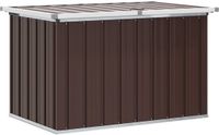 vidaXL Tuinbox Bruin Staal 109x67x65 cm