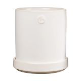 ERNST Ernst pot avec soucoupe Blanc, Ø10x11 cm