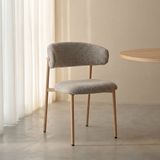 LABEL51 Kaito Chaise de salle à manger - Crème - Tissu - Métal