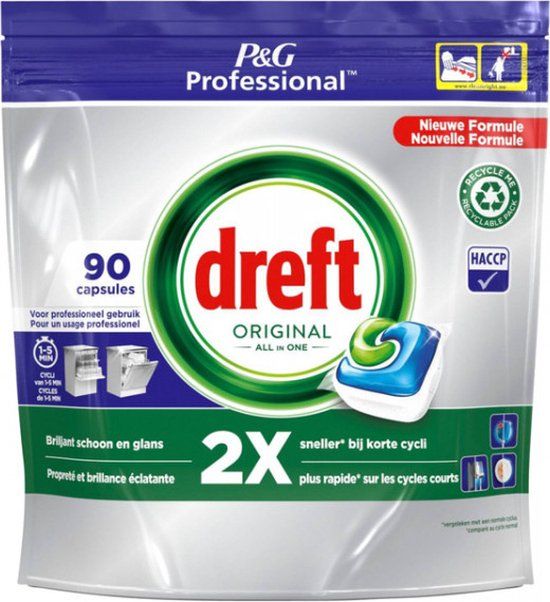 Dreft All in One Vaatwastabletten - Original - 90 stuks