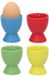 Bellatio Design Eierdopjes Basic - set van 4x - multi kleuren - porselein - 5 x 6 cm