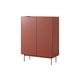 Ziegel Commode Linea-eikenhout: Corps et portes, 97 x 122 x 37 cm