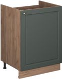 Vicco Wastafelkast Fame-Line, Groen-Goud Landhuis/Goudkleurig Eiken, 60 cm