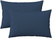 vidaXL Kussensloop HEERLEN Blauw Katoensatijn 50 x 70 cm (2 stuks)