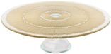 JJA CELESTE plateau de présentation Rond Verre Doré 33 cm