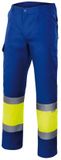 Velilla Werkbroek met hoge zichtbaarheid XL royal/fluo yellow