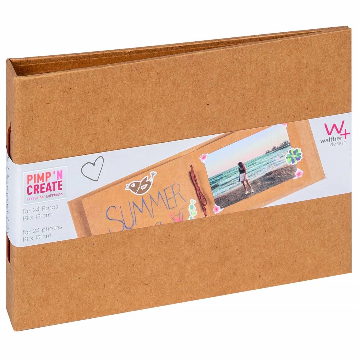 Walther MA-099-P foto-album Bruin 24 vel 10 x 15, 13 x 18 Zadelsteekbinding