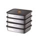 Maxcook Lot de 4 boîtes alimentaires rectangulaires en acier inoxydable 316L avec couvercles, 1600 ml x 4, compatibles lave-vaisselle et congélateur