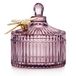 AmeliaHome Dragonfly Opbergdoos met deksel, organizer van glas, cosmeticatendoos, Libelle, 10,5 x 11,9 cm, oudroze