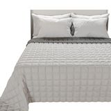 PETTI Artigiani Italiani Zomersprei, zachte bedovertrek, microvezel, 100% Made in Italy, grijs/antraciet, tweepersoonsbed (220 x 260 cm)