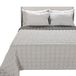 PETTI Artigiani Italiani Zomersprei, zachte bedovertrek, microvezel, 100% Made in Italy, grijs/antraciet, tweepersoonsbed (220 x 260 cm)