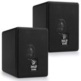 Pyle Mini Boekenplank Speakers – 100W Passieve Compacte Luidsprekers