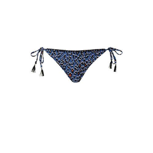 Shiwi strik bikinibroekje met panterprint blauw - Maat: 8717622835874
