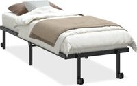 vidaXL Bedframe - Zwart - Staal - Opvouwbaar - 80x200 cm