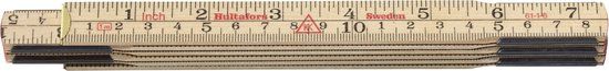 Hultafors 61-1-6 Duimstok - Metrisch/Inches - 1m