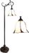 Lumilamp Tiffany Lampe sur pied 152 cm Verre Vitrail Blanc