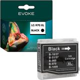 Evoke Zwarte Inktcartridge LC970BK / LC1000BK - 36 ml - 900 pagina's - Compatibel met Brother DCP 135C 130C 150C 357C
