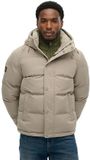 Superdry Everest Korte Gewatteerde Jas Met Capuchon Heren Dark Grey L